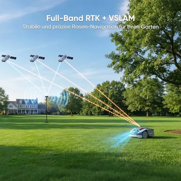 Sunseeker Mähroboter 'S3', kabelloser Mähroboter bis 800 m² mit Vision-AI-RTK und Hinderniserkennung – Bild 2