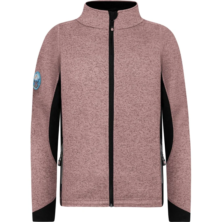 Normani Strickjacke „Tathlina“ für Mädchen, Fleecejacke mit Stehkragen, rosa, Größe 158/164