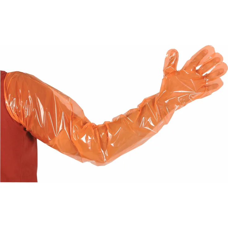 Kerbl Einmalhandschuhe Vetbasic, 90cm Länge, 100 St., orange