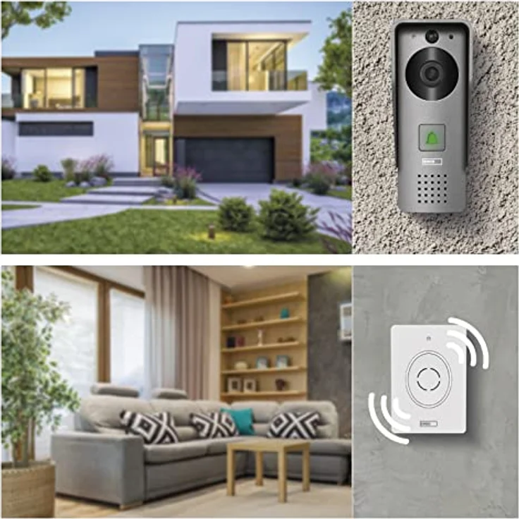 EMOS GoSmart Video-Türklingel IP-09D CLOC mit WiFi und App, wasserfeste Smart Home Videoklingel 1080p Kameraeinheit, Klingel und Netzteil, Türschloss-Steuerung, kompatibel mit Alexa, Google Assistant – Bild 3