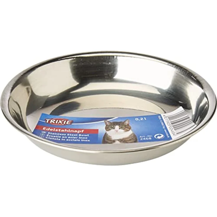 TRIXIE Katzennapf aus Edelstahl, 0.2 l/ø 13 cm, metall - Preisvergleich – Bild 2