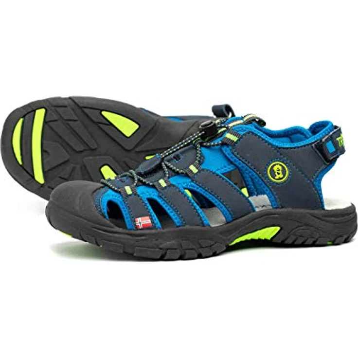 TROLLKIDS Kvalvika Kinder Outdoorsandale Zehenschutz, Schnelltrocknende robuste Sportsandale, blau – Bild 5