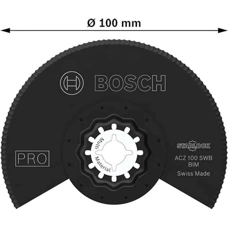 Bosch 1x PRO Multi Material ACZ 100 SWB Blatt für Multifunktionswerkzeuge (für Dachfilz, PS Polystyrol, Ø 100 mm, Professional Zubehör Multifunktionswerkzeug) – Bild 3