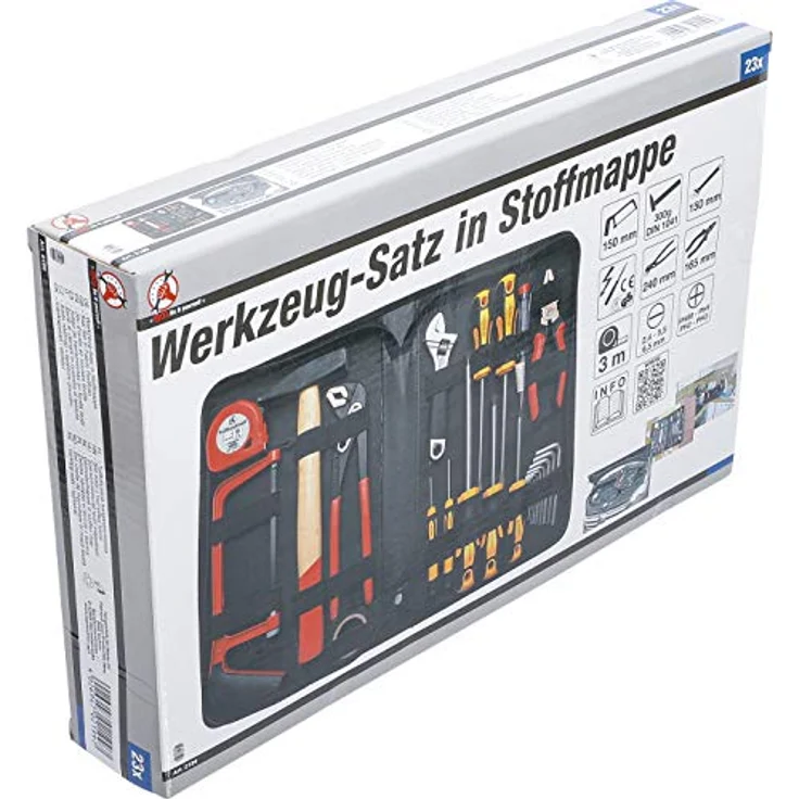BGS TECHNIC Werkzeug-Satz 23-tlg. in hochwertiger Stoffmappe mit Universalhandsäge, Schraubendrehern und Zangen – Bild 5