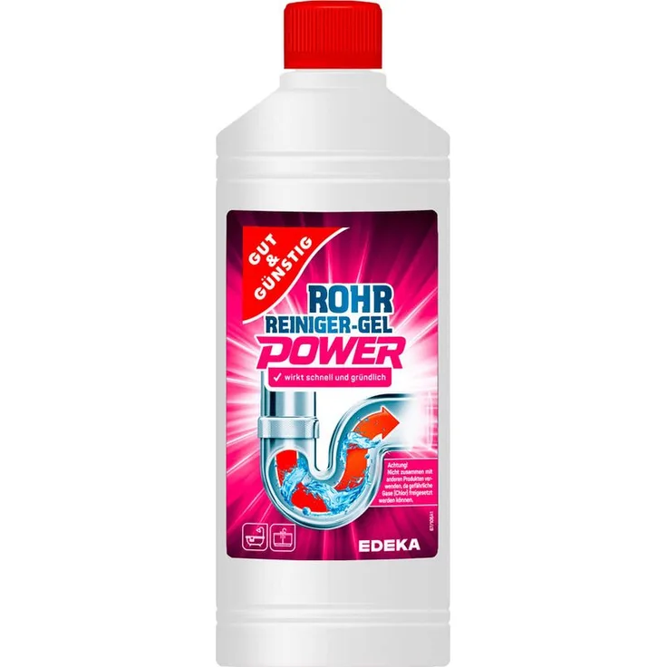 GutundGünstig Rohrreiniger Power Gel, Konzentrat, 1 Liter