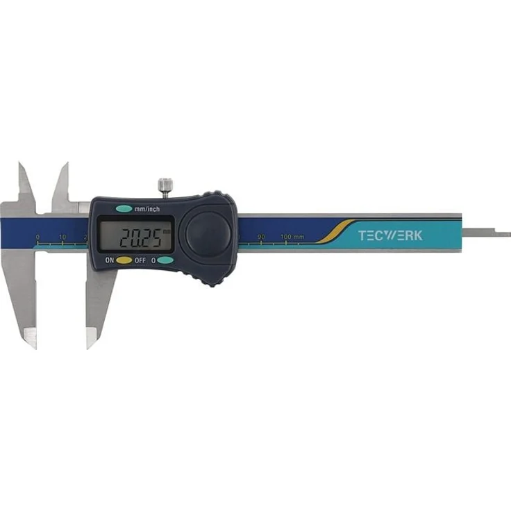 NORDWEST Messschieber DIN 862, 100mm digital mit Feststellschraube und kapazitivem Messsystem