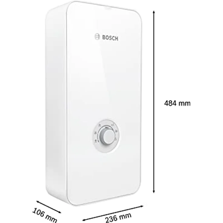 Bosch Tronic Comfort Plus 15/18/21 kW, elektronisch geregelter Durchlauferhitzer, druckfest, stufenlose Temperaturwahl, moderne Glas-Optik, weiß [Energieklasse A] – Bild 4
