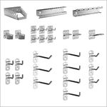 Güde Werkzeugwand - 28-teiliges Werkzeughalter Sortiment mit Lochwandkonstruktion und speziellen Halterungen для Zangen, Schraubendreher und Sägen