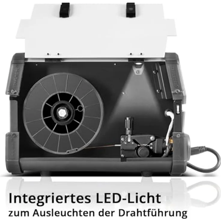 STAHLWERK Schutzgasschweißgerät Schweißgerät MIG MAG 200 ST PLUS, IGBT Inverter mit 200 A synergischem Drahtvorschub, blau – Bild 4