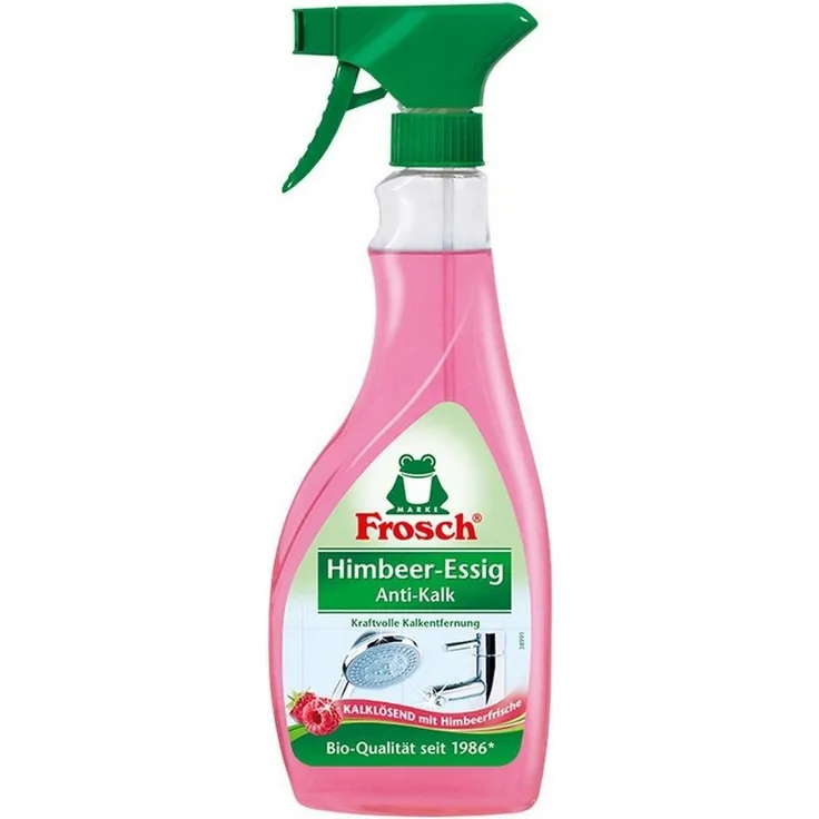 FROSCH Frosch Himbeer-Essig Anti-Kalk 500 ml - Kraftvolle Kalkentfernung Allzweckreiniger