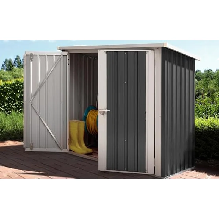 Geräteschuppen Metall Gerätehaus Werkzeugschuppen Gartenhaus Geräteschutz - Preisvergleich – Bild 2