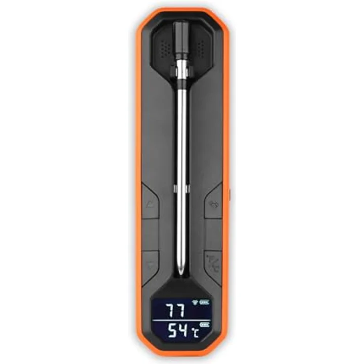 Fontastic Foca, kabelloses Fleischthermometer mit App, Edelstahl, Bluetooth, Temperaturbereich 0-275°C, IP67, für punktgenaues BBQ – Bild 1