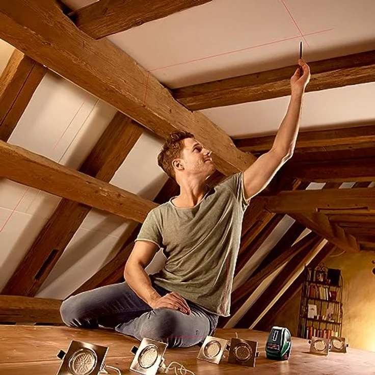 BOSCH UniversalLevel 3 Set Kreuzlinien-Laser im Karton, Selbstnivellierung, Neigungsfunktion, 120° Öffnungswinkel – Bild 6