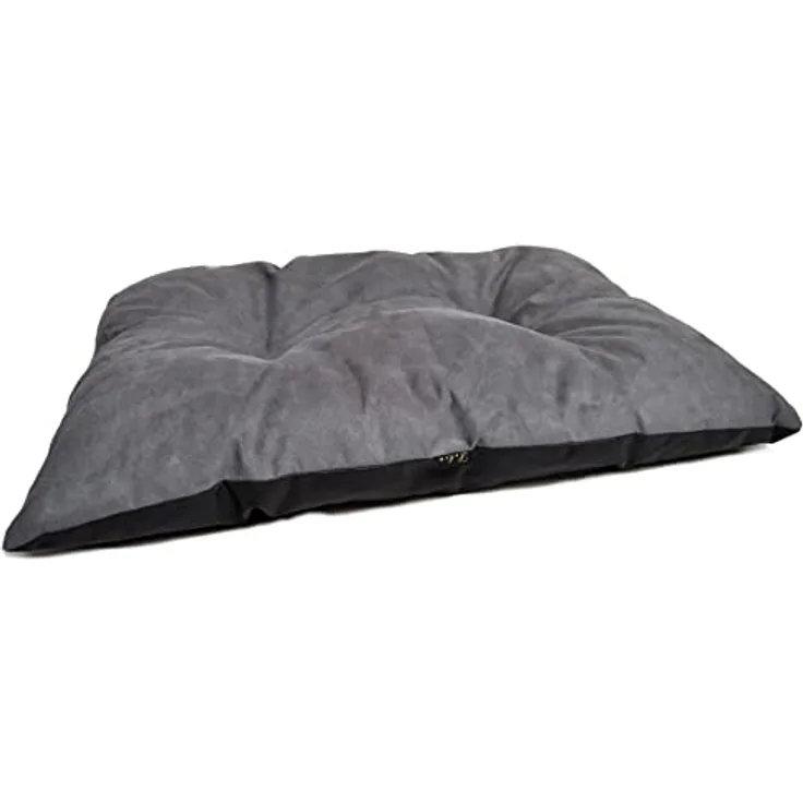 Lebon - Piec - Hundebett/Hundekissen - 82x62cm - Grau/Schwarz - Liegekissen für Hunde - Made in EU