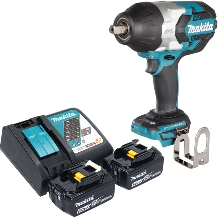 Makita DTW 1004 RG, Akku Schlagschrauber 18 V mit 1050 Nm, 1/2" Brushless inkl. 2x 6,0 Ah Akkus und Ladegerät