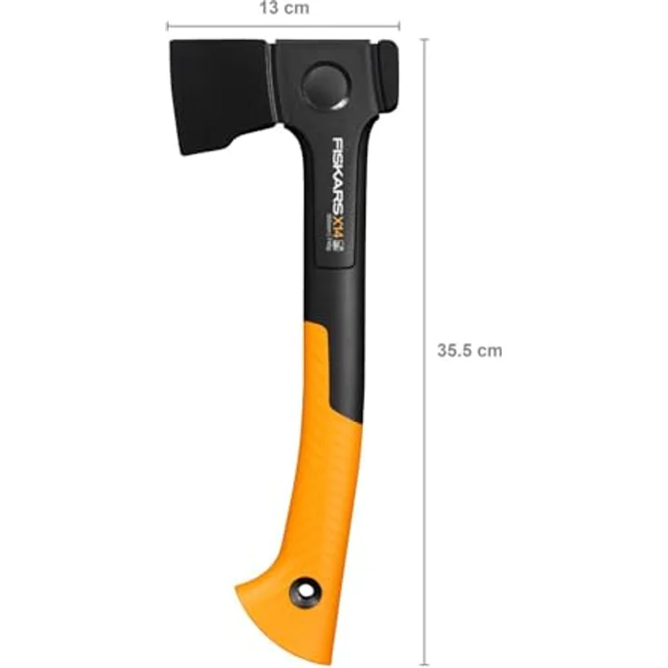 Fiskars X14, Axt + Beil mit spezieller Klingenschliff - Universalaxt, schwarz – Bild 3