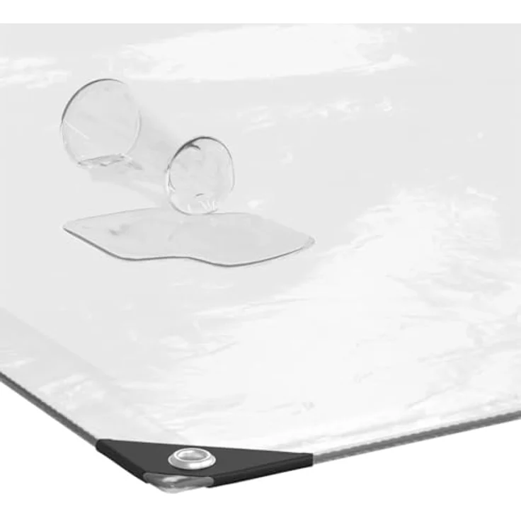 vidaXL Transparente Plane mit Ösen, 8x10 m aus Polyethylen, wasserfest und langlebig – Bild 5