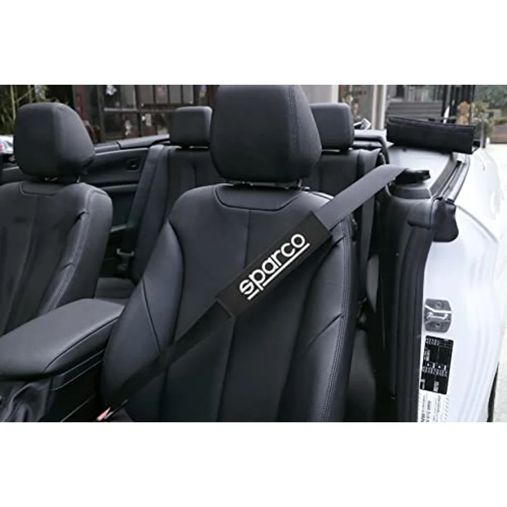 SPARCO 2er Set Universal SPC Gurtpads Schwarz Polyester Schwarz Universal – Bild 4