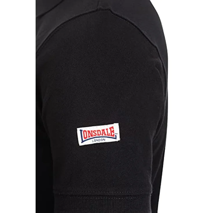 Lonsdale Poloshirt Bruan, reiner Baumwollstoff mit kontrastfarbiger Knopfleiste – Bild 3