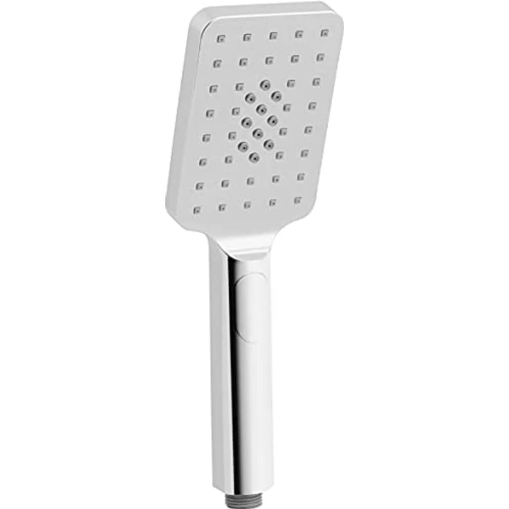Cornat Handbrause "Filiz" - 80 x 120 mm Kopfgröße - verchromt - 3 Strahlarten: Normal- & Massagestrahl - Anti-Kalk & Wasserspareinsatz / ECO-Brausekopf für Dusche & Badewanne / TECB3481 – Bild 1
