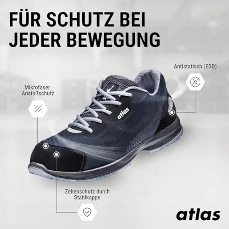 Atlas Schuhe 87900 Atlas GX 240 ESD S1 Arbeitsschuh, sportlicher Sicherheitsschuh für Damen, blau – Bild 3