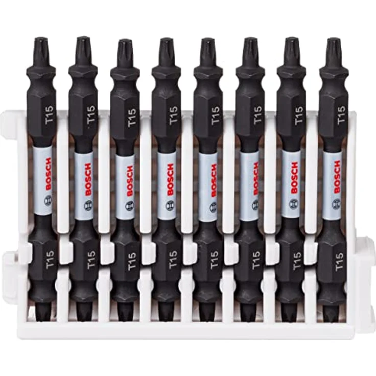 Bosch Professional Accessories 2608522342 Bosch Professional 8tlg. Doppelschrauber Set Torx (Impact Control, 8 x T15-T15 Bits-Länge: 65mm, Pick and Click) – Bild 2
