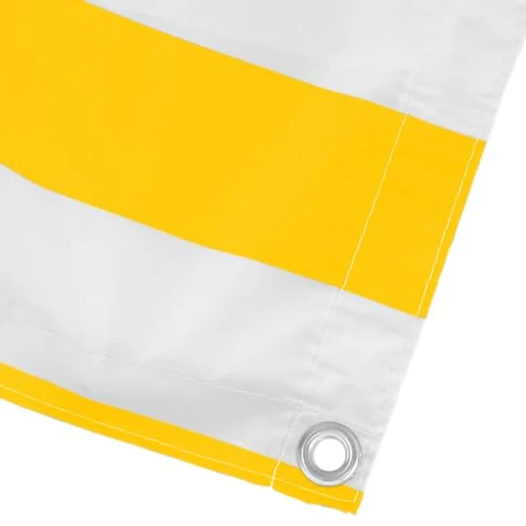 vidaXL Balkonsichtschutz Gelb und Weiß, 120 x 200 cm, UV-beständig und wasserfest, moderner gestreifter Schirm für Außenbereiche – Bild 5