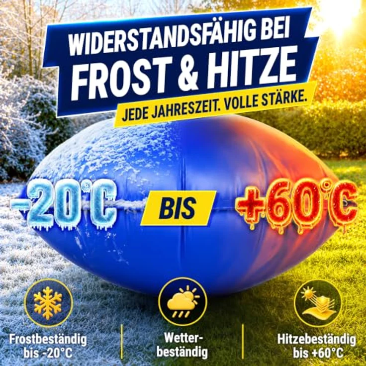 tillvex® Poolkissen Winter XXL 120x120cm, frost- & chlorbeständig bis -20°C, inkl. 12m Seil & Reparaturkit, geeignet für Poolüberwinterung – Bild 7