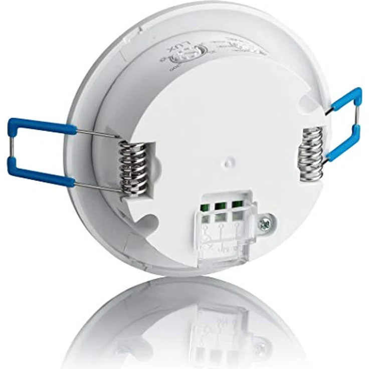 SEBSON® Bewegungsmelder Innen, Unterputz Aufputz Decken Montage, programmierbar, Infrarot Sensor, Reichweite 8m / 360°, LED geeignet, 3-Draht – Bild 4