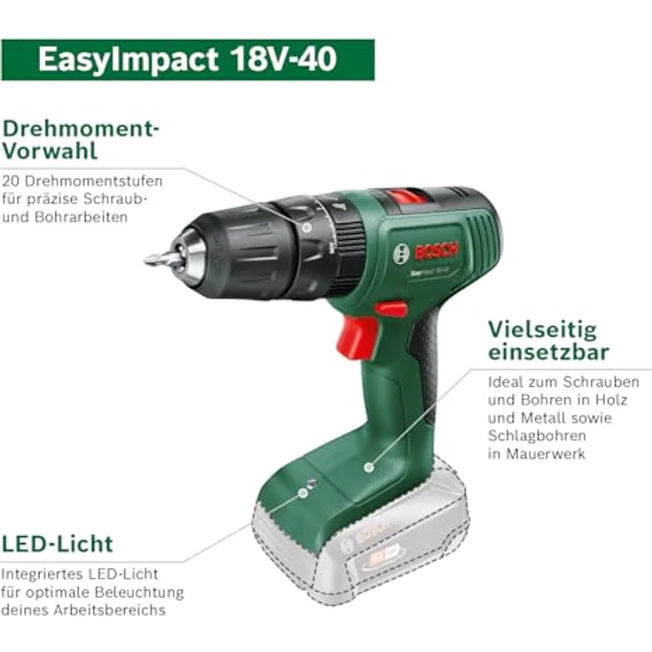 Bosch - EasyImpact 18V-40 Drill + SystemBox (Battery & Charger included) – Bild 3