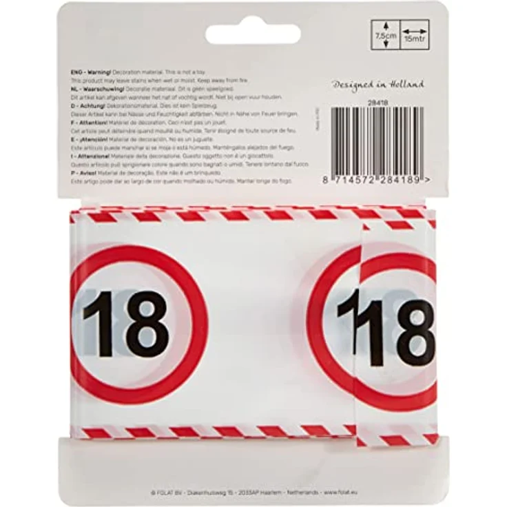 Absperrband mit Zahl 18 - Preisvergleich – Bild 2