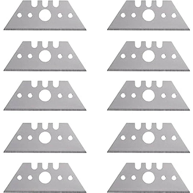 Stier Trapezklinge für Sicherheits-Cuttermesser Basic, 10er Pack, langlebig und werkzeugfreier Wechsel – Bild 1