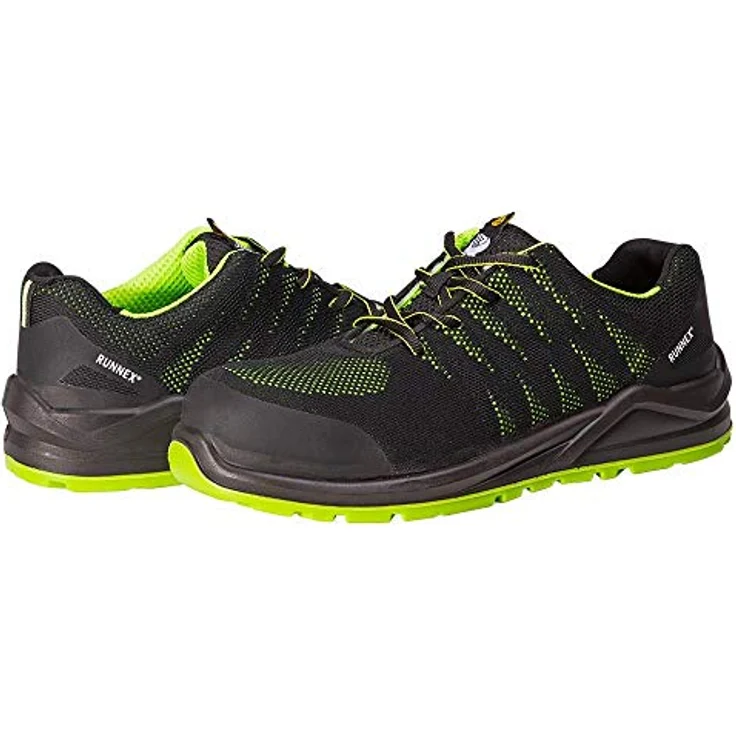 ruNNex RUNNEX® S1P-ESD-Sicherheitshalbschuhe SportStar, schwarz/grün, mit durchtritthemmender Zwischensohle und ESD-Schutz – Bild 2