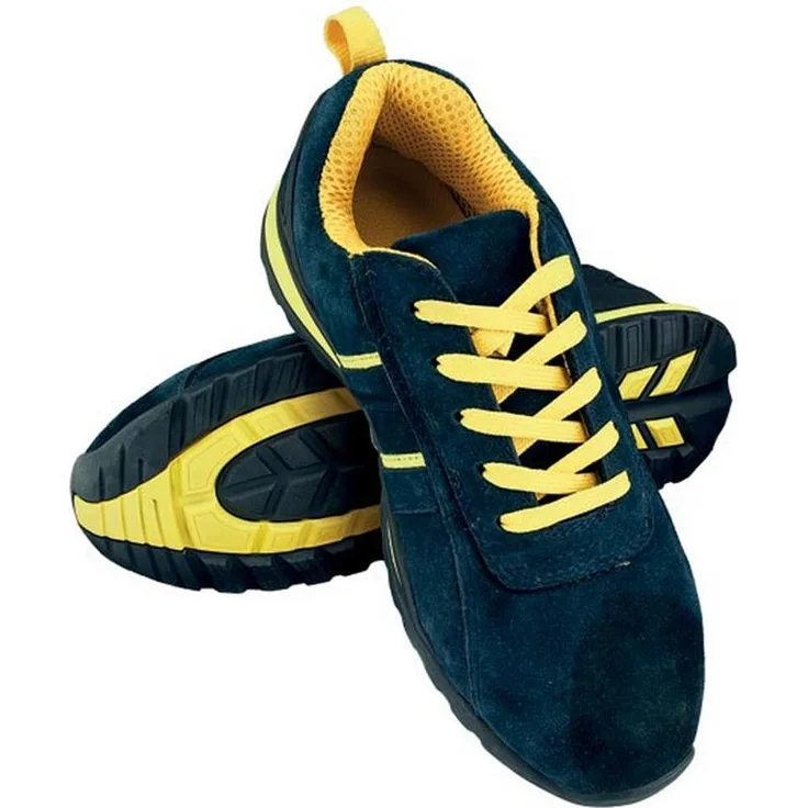 Reis Arbeitsschuhe SB SRA Halbschuhe Wildleder, blau/gelb, Größe 46