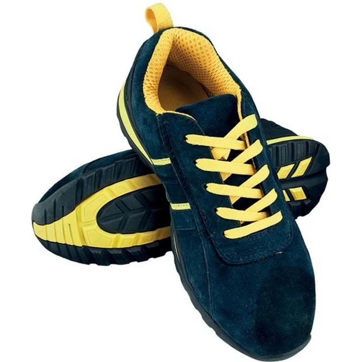 Reis Arbeitsschuhe SB SRA Halbschuhe Wildleder, blau/gelb, Größe 46