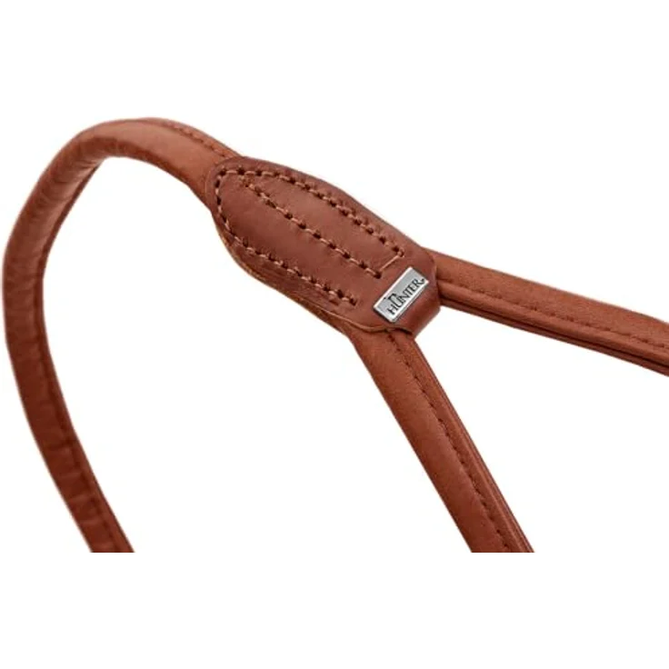 Hunter Tierbedarf Hundeleine Führleine Round & Soft Canadian Up cognac - Premiumleder aus ökologischer Herstellung, reißfeste Nyloneinlage, Made in Germany – Bild 4