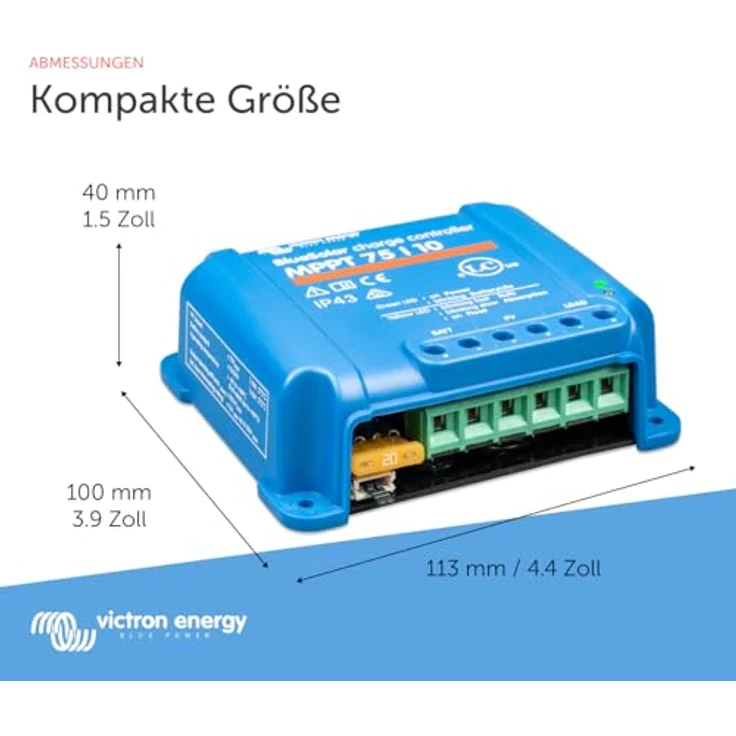 Victron Energy BlueSolar MPPT 75V 10 Amp 12/24-Volt Solar Laderegler, intelligentes MPPT-System mit Bluetooth-Funktion – Bild 4