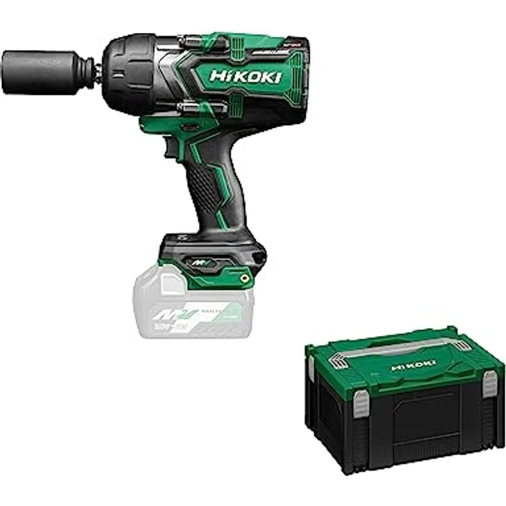 HIKOKI Akku Schlagschrauber WR36DGW2Z, Bolzen und Muttern: M12-M33 (36V, Brushless, Max. Lösemoment: 2000 Nm, Werkzeugaufnahme: 1/2 Zoll Außenvierkant, Schlagschrauben) - inkl. 1 HSCIII Koffer