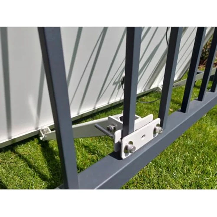 Technaxx Solar-Panel-Halterung TX-246, Universell verstellbar bis 45° Neigung, 3 Montagemöglichkeiten (Wand/Boden/Geländer), wetterbeständiger Stahl, für 35-mm-Paneele – Bild 4