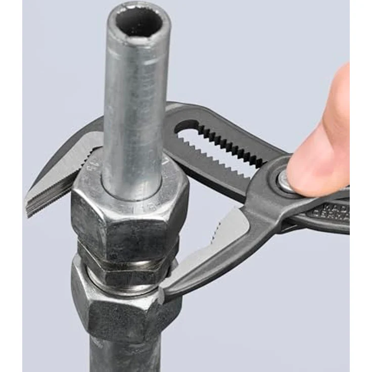 Knipex Cobra ES Wasserpumpenzange 180 mm, extra schlank poliert mit rutschhemmendem Kunststoffgriff, grau atramentiert – Bild 8