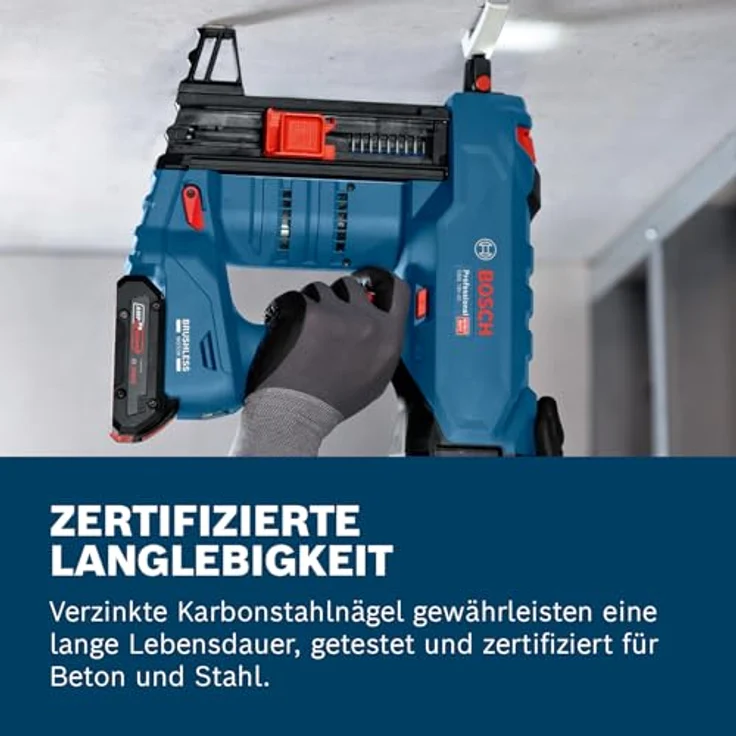 Bosch Akku-Betonnagler GNB 18 V-40 Professional, 2 Akkus, Brushless Motor, für Beton und Stahl, 22 Nägel Magazinkapazität – Bild 5