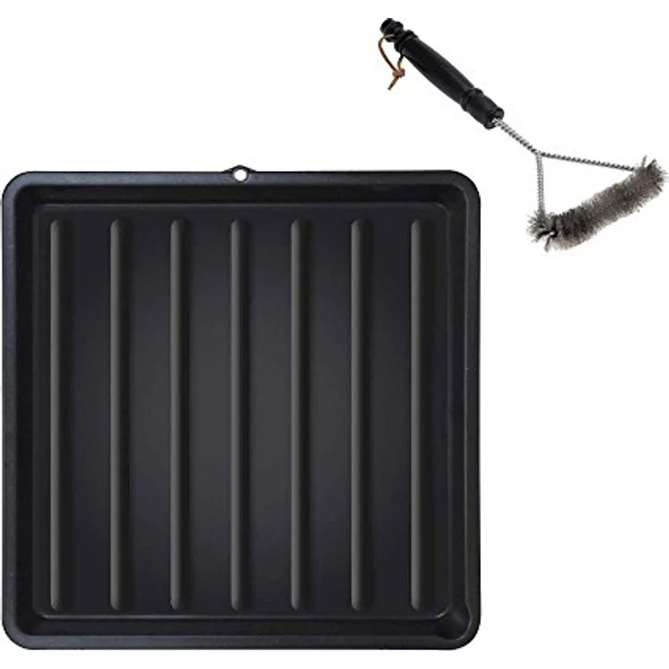 ToCi Grillrost Reiniger-Set | Reinigungs-Wanne aus Kunststoff 67x67 cm + Grillbürste 30x17 cm Grill-Zubehör – Bild 1