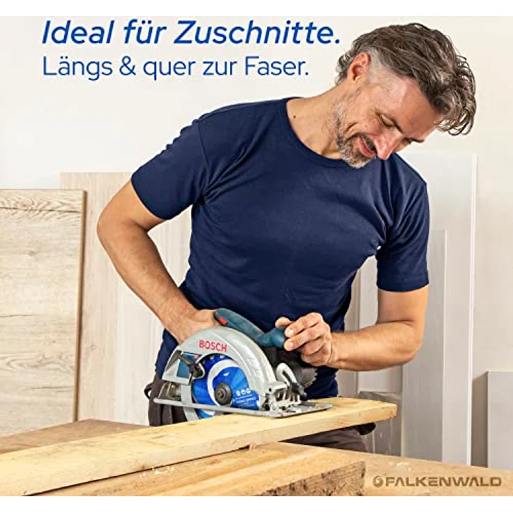 FALKENWALD® Kreissägeblatt 165x20 mm, Hochwertiges Grob-Sägeblatt für Holz, schnelle Schnitte, kompatibel mit Bosch und weiteren Marken – Bild 3