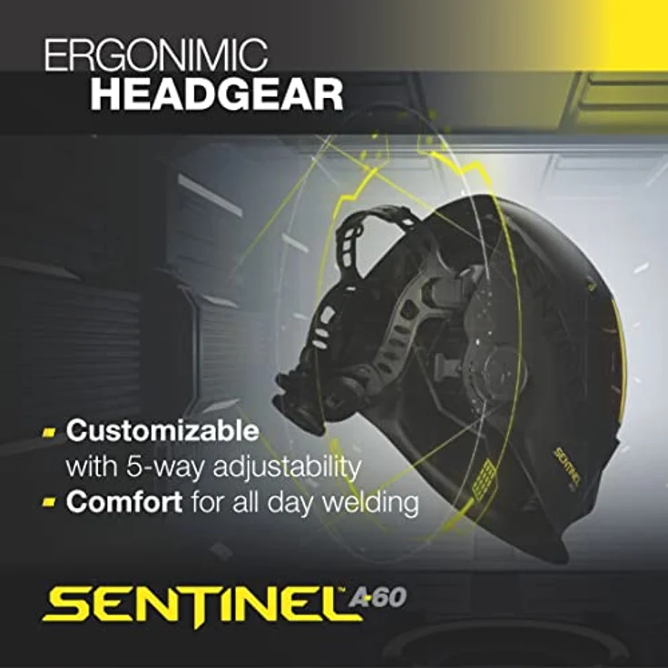 Esab Sentinel A60, Selbstverdunkelnde Schweißhelme mit ADF-Technologie und optischer Klasse 1/1/1/1, leicht und komfortabel – Bild 6