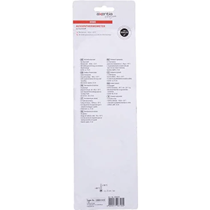 AXENTIA Außenthermometer, Kunststoff, schwarz, 25 cm – Bild 2