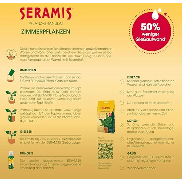 SERAMIS Pflanz-Granulat für Zimmerpflanzen, 25 Liter – Bild 4