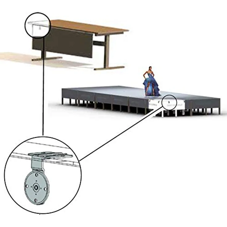 SO-TECH® Möbelbeschlag Tisch- und Blendenverbinder CLICK CATCH 90°, schwenkbar 360°, verzinkter Stahl, 1 St – Bild 4