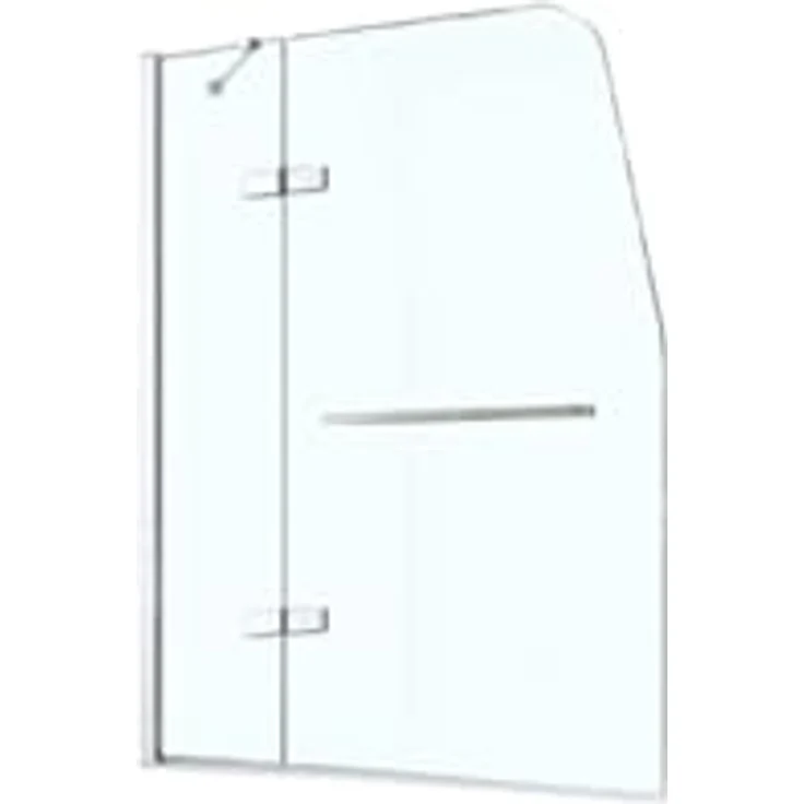 Glaszentrum Hagen Badewannenaufsatz - Duschtrennwand aus Echt-Glas, 120x140cm, pflegeleicht - Badewanne – Bild 1