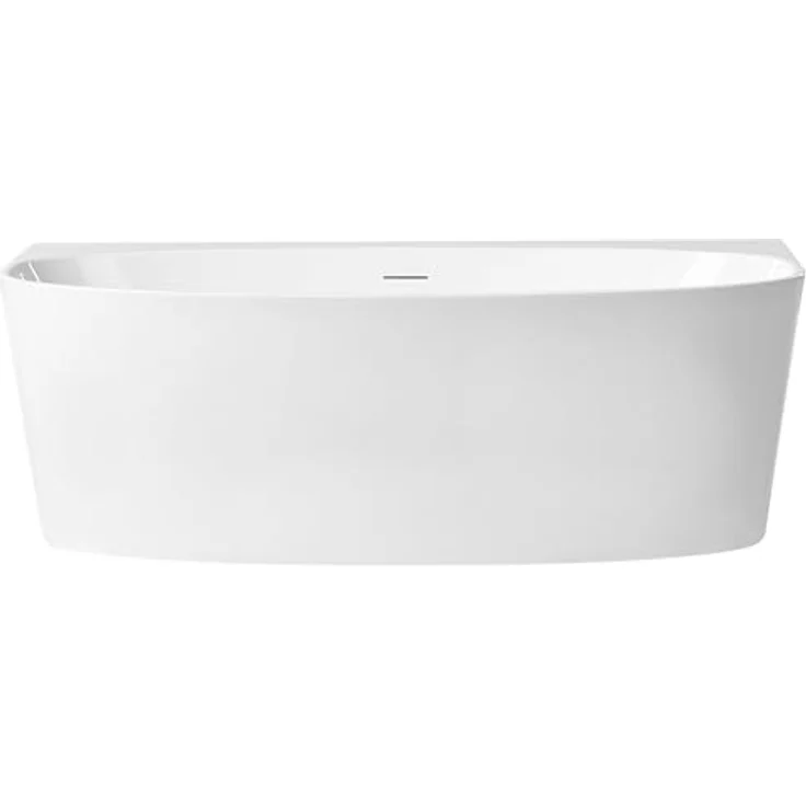 Beliani Badewanne Parnaiba, 280 l, 170 cm, 80 cm, klassisches weißes Acryl, wandmontierbar, platzsparend – Bild 5