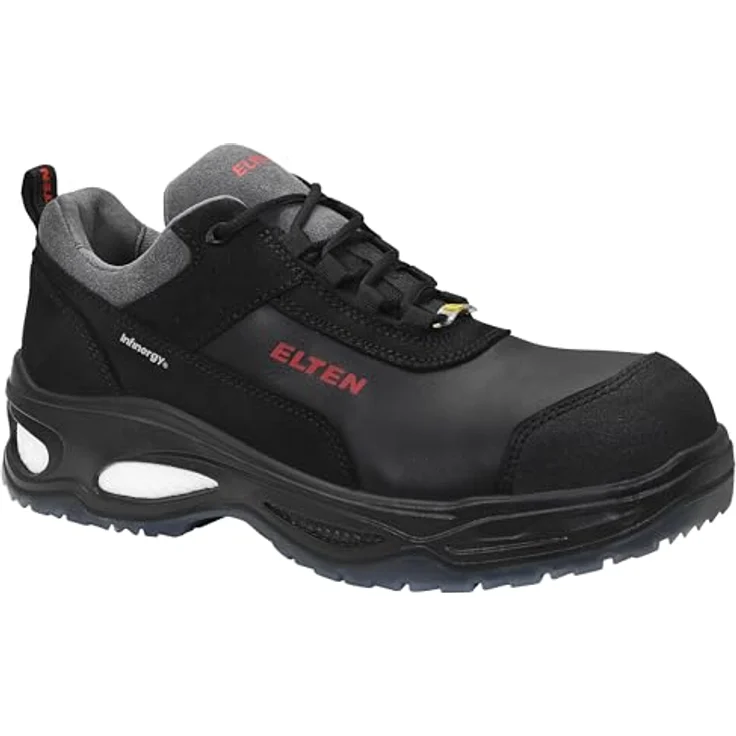 ELTEN MILES Low ESD S3 Sicherheitsschuh, Rindleder/Hydrophobiertes Nubukleder, ESD-fähige Sohle, grau – Bild 1